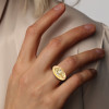 3ct Bezel Setting Oval Cut Light Yellow Sapphire Ring