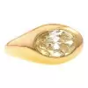 3ct Bezel Setting Oval Cut Light Yellow Sapphire Ring