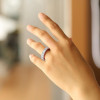 Emerald Cut Eternity Band with Ruby Accents