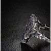 6ct Pear Cut White Sapphire Engagement Ring