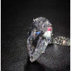 6ct Pear Cut White Sapphire Engagement Ring