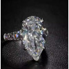6ct Pear Cut White Sapphire Engagement Ring