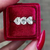 3ctw Heart Cut Three-stone Engagement Ring