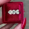 3ctw Heart Cut Three-stone Engagement Ring