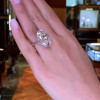9.3ct Oval Cut White Sapphire Engagement Ring