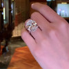 9.3ct Oval Cut White Sapphire Engagement Ring