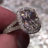 Halo Cushion Cut Engagement Ring