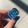 10ct Art Deco Inspired Aquamarine Engagement Ring