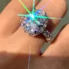 4ct Halo Oval Cut White Sapphire Engagement Ring