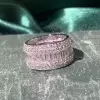 4.75ct Emerald Cut White Sapphire Eternity Band