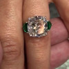 12ct Three-stone Cushion Cut Engagement Ring