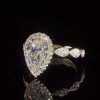  4ct Bezel Setting Pear Cut Engagement Ring in Gold