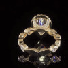  4ct Bezel Setting Pear Cut Engagement Ring in Gold