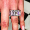 37ctw Emerald Cut White Sapphire Eternity Ring