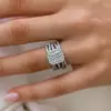 8ct Halo Radiant Cut White Sapphire 3pcs Bridal Set