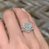 Heart Cut Created White Sapphire Engagement Ring