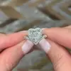 Heart Cut Created White Sapphire Engagement Ring