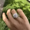 Heart Cut Created White Sapphire Engagement Ring