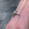 3ct Art Deco Design Double Target Engagement Ring