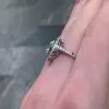 3ct Art Deco Design Double Target Engagement Ring