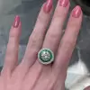3ct Art Deco Design Double Target Engagement Ring