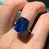 14ct Cushion Cut Aquamarine Engagement Ring