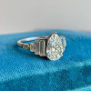 3ct Pear Cut White Sapphire Engagement Ring