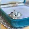 3ct Pear Cut White Sapphire Engagement Ring