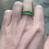 3.75ct Five-stone Cushion Cut Emerald Eternity Ring in Gold