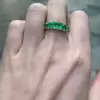 3.75ct Five-stone Cushion Cut Emerald Eternity Ring in Gold
