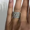 8ctw Cushion Cut Stackable Wedding Band Set