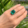 8.4ct Emerald Cut Emerald Art-deco Engagement Ring