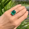 8.4ct Emerald Cut Emerald Art-deco Engagement Ring