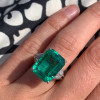 8.4ct Emerald Cut Emerald Art-deco Engagement Ring