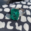 8.4ct Emerald Cut Emerald Art-deco Engagement Ring