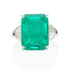 8.4ct Emerald Cut Emerald Art-deco Engagement Ring