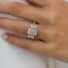 4.5ct Three-stone Radiant Cut Engagement Ring
