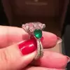 6.8ct Fancy Pink Sapphire Engagement Ring