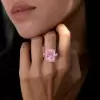 14ct Cushion Cut Pink Sapphire Engagement Ring
