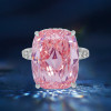 14ct Cushion Cut Pink Sapphire Engagement Ring