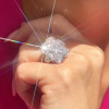8.4ct Double Prong Radiant Cut Three-stone Engagement Ring