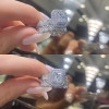 3.5ct Radiant Cut White Sapphire Wedding Ring Set