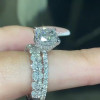 2.5ct Cushion Cut White Sapphire Wedding Ring Set
