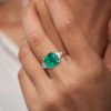 5.6ct Three-stone Emerald Cut Engagement Ring
