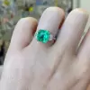 5.6ct Three-stone Emerald Cut Engagement Ring
