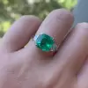 5.6ct Three-stone Emerald Cut Engagement Ring