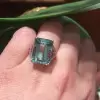 15ct Emerald Cut Aquamarine Engagement Ring