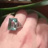 15ct Emerald Cut Aquamarine Engagement Ring