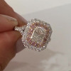 2.5ct Radiant Cut White Sapphire Double Halo Ring