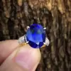 10.28ct Oval Cut Sapphire Engagement Ring 